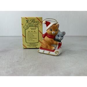 JSNY Best friends Ornament Cats‎ Bell On Sled